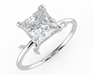 Princess-Cut-Diamond-Solitaire-Engagement-Ring